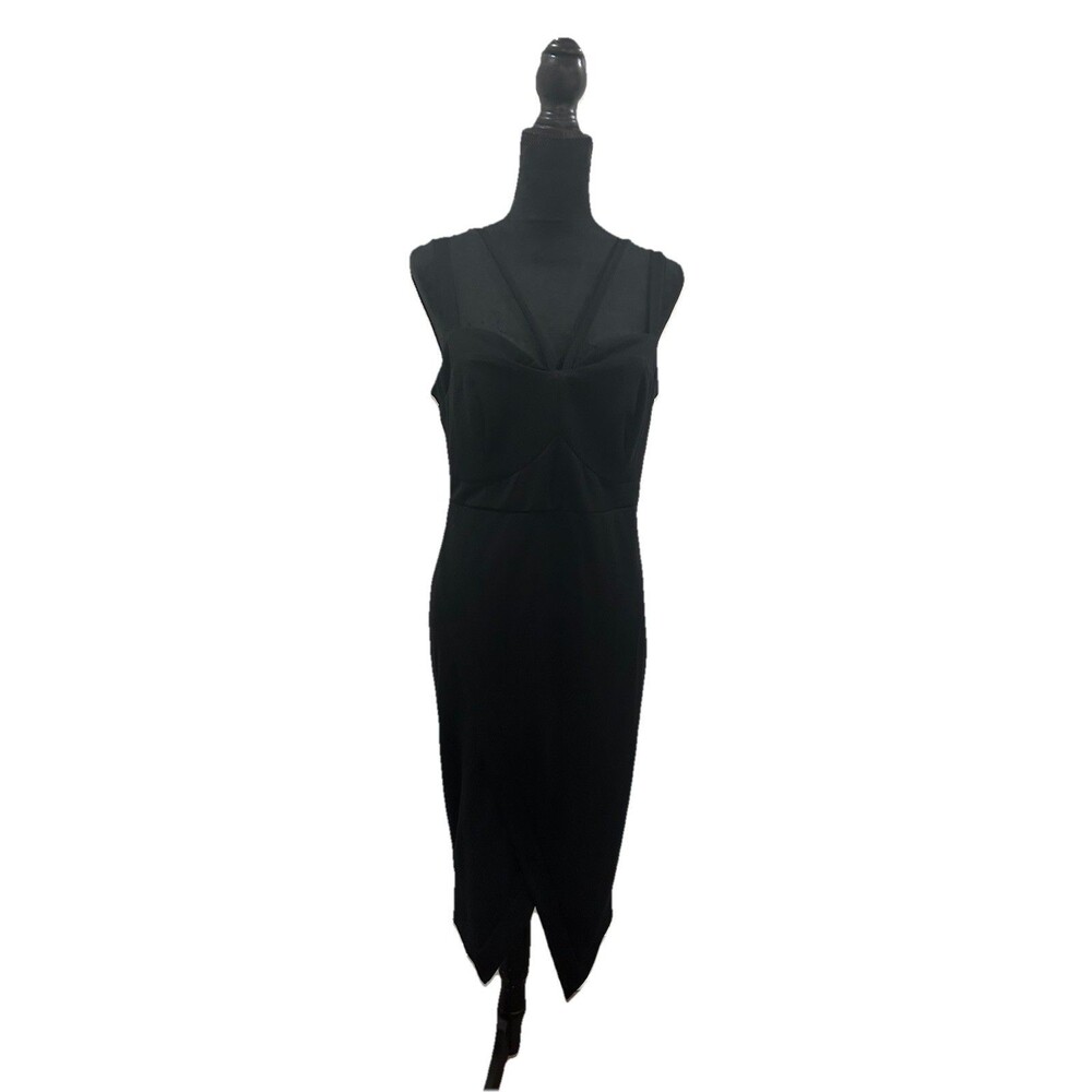 Torrid Womens Size 10 Midi Black Dress Sleeveless Lining Zipper Cocktail